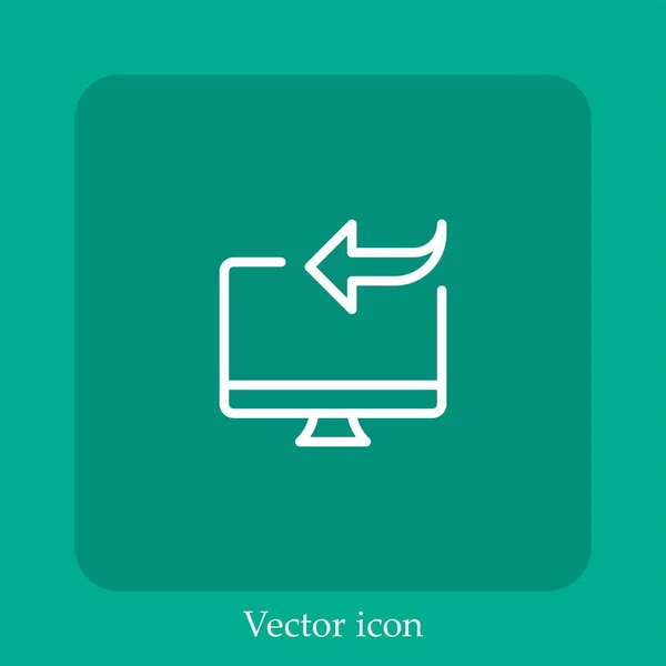 Icono Vector Transferencia Icon Line Lineal Con Carrera Editable — Vector de stock