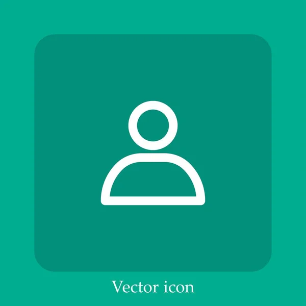 Stick Man Vector Icono Lineal Icon Line Con Carrera Editable — Vector de stock