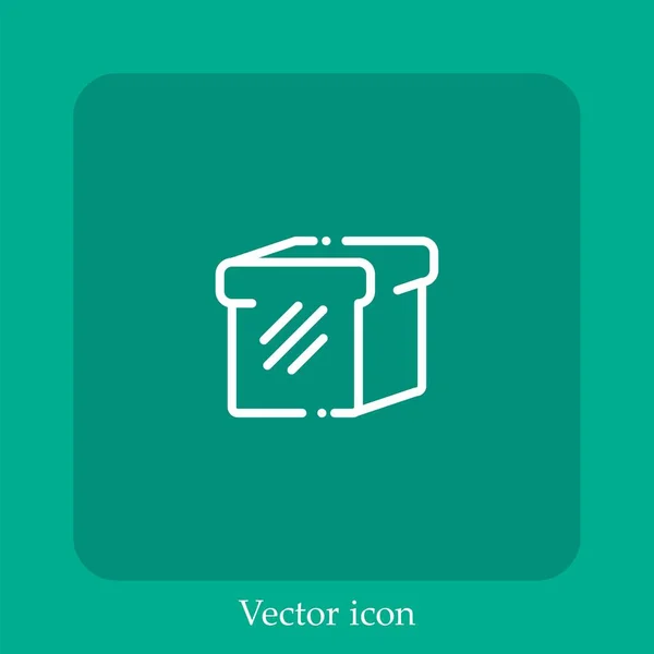 Pães Ícone Vetor Linear Icon Line Com Curso Editável — Vetor de Stock