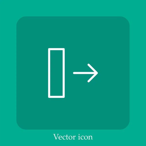 Icône Vectorielle Extensible Icône Linéaire Ligne Avec Trait Modifiable — Image vectorielle