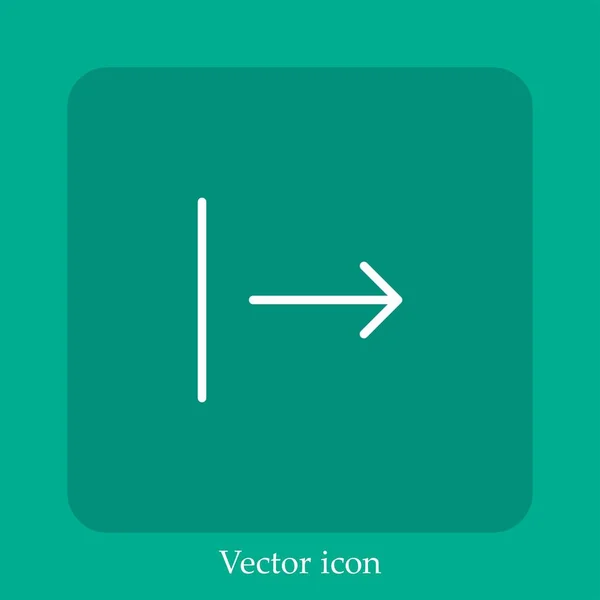 Icono Vector Elástico Icono Lineal Línea Con Carrera Editable — Archivo Imágenes Vectoriales