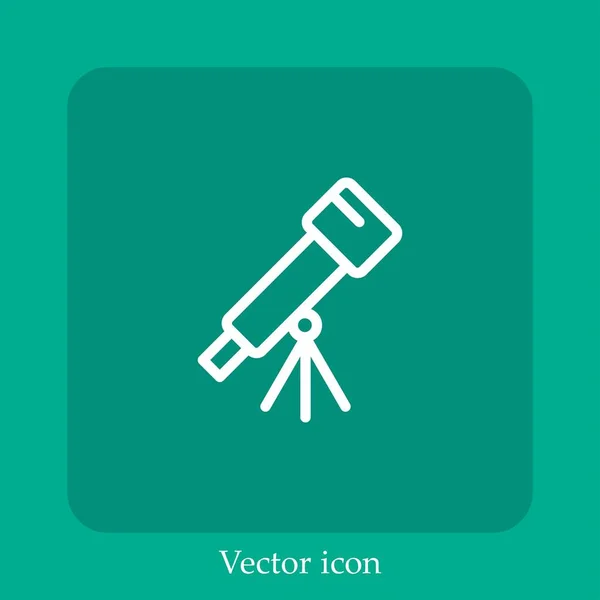 Teleskop Vektor Symbol Lineare Icon Line Mit Editierbarem Strich — Stockvektor