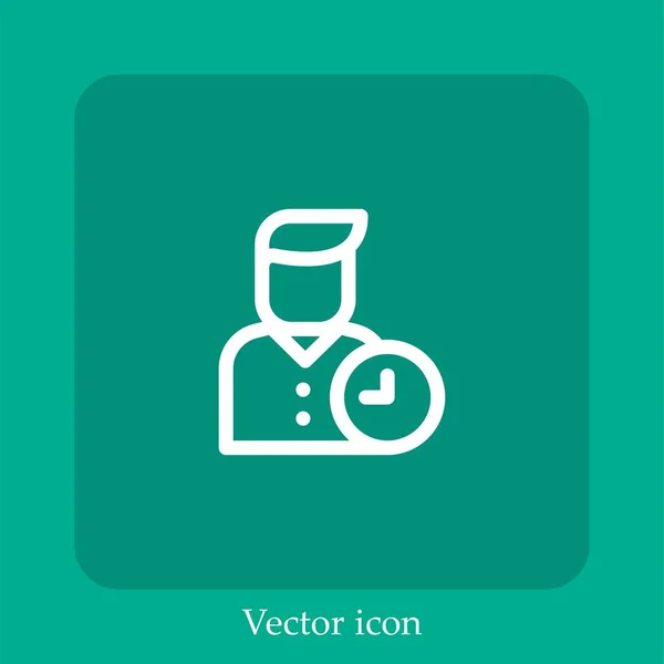 Appointment Vector Icon Linear Icon Line Editable Stroke — Stock Vector
