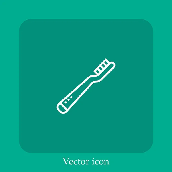 Zahnärztliches Vektorsymbol Linear Icon Line Mit Editierbarem Strich — Stockvektor