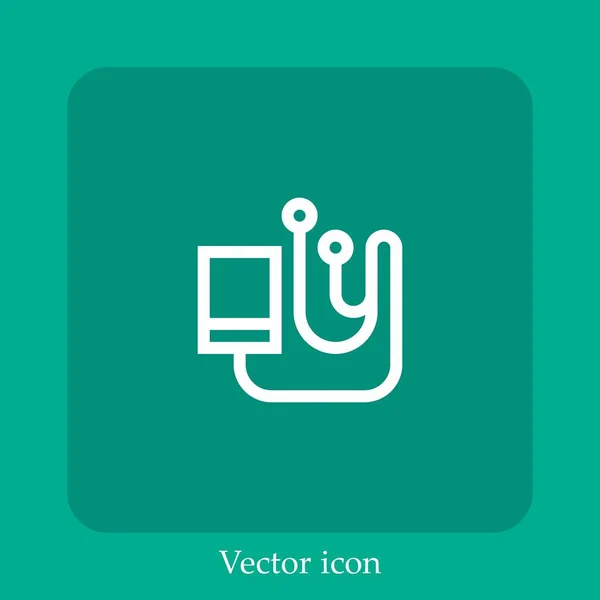 Player Vektorsymbol Lineare Icon Line Mit Editierbarem Strich — Stockvektor