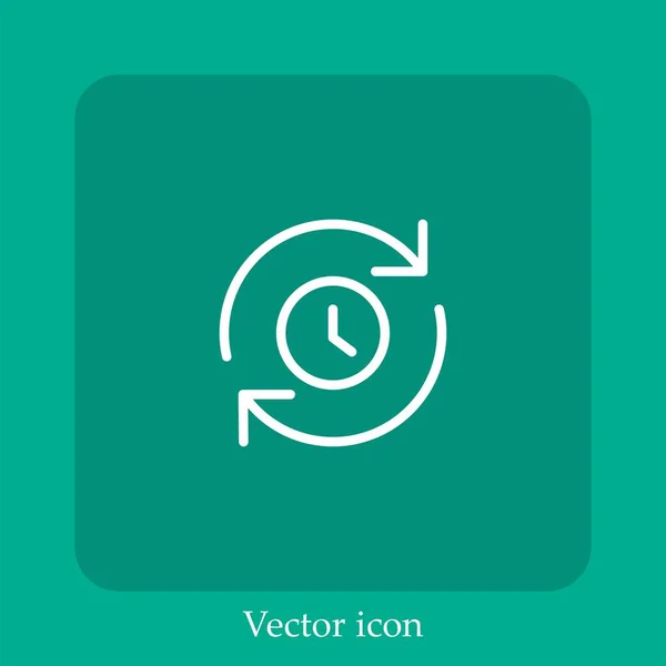 Queue Vektor Symbol Lineare Icon Line Mit Editierbarem Strich — Stockvektor
