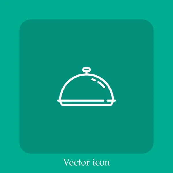 Tray Vektor Symbol Lineare Icon Line Mit Editierbarem Strich — Stockvektor