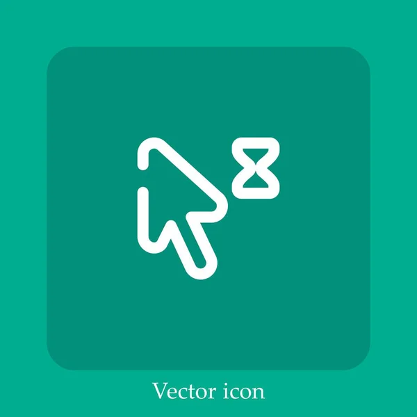 Wait Vector Icon Linear Icon Line Con Carrera Editable — Vector de stock