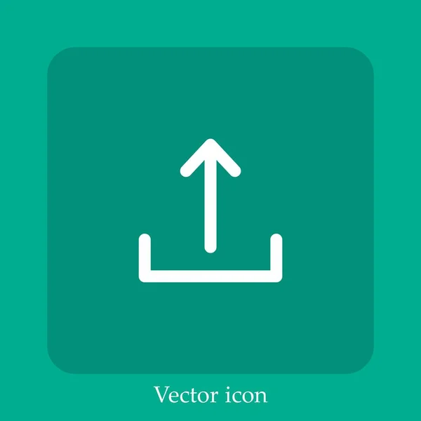 Upload Ícone Vetor Linear Icon Line Com Curso Editável — Vetor de Stock