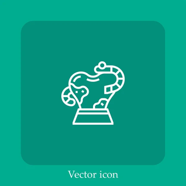 Gebrochenes Vektorsymbol Lineare Icon Line Mit Editierbarem Strich — Stockvektor