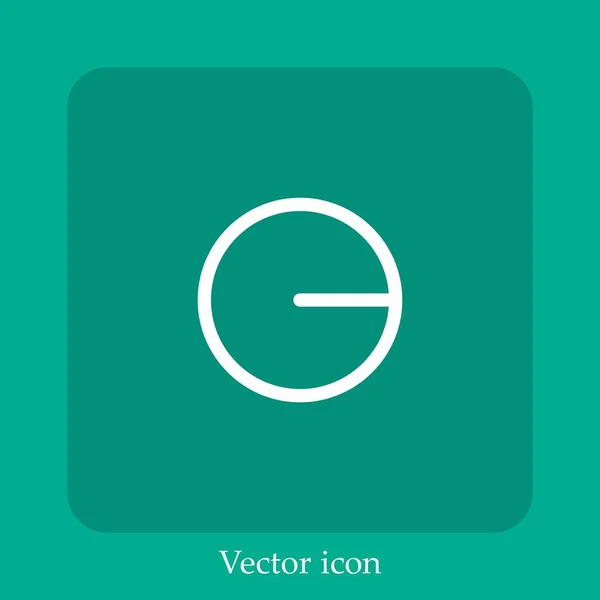 Cirkel Vector Pictogram Lineair Icon Line Met Bewerkbare Slag — Stockvector