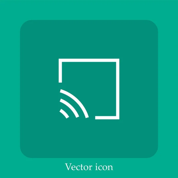 Wifi Einstellungen Vektorsymbol Lineare Icon Line Mit Editierbarem Strich — Stockvektor