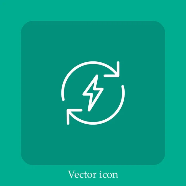 Energie Vektor Symbol Lineare Icon Line Mit Editierbarem Strich — Stockvektor