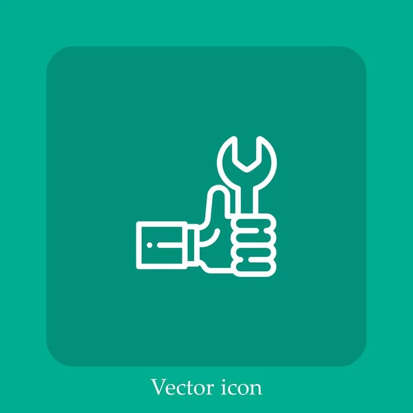 Reparation Vektor Ikon Linjär Ikon Line Med Redigerbar Stroke — Stock vektor