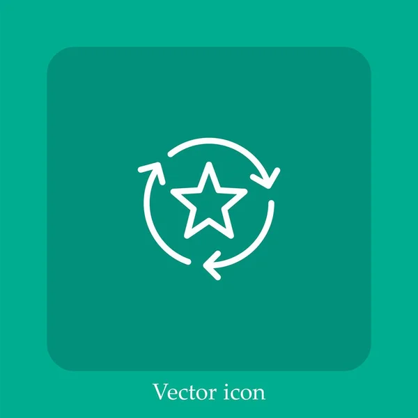 Icono Vectorial Favorito Icon Line Lineal Con Carrera Editable — Vector de stock
