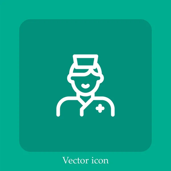 Icono Vector Masculino Icon Line Lineal Con Carrera Editable — Archivo Imágenes Vectoriales