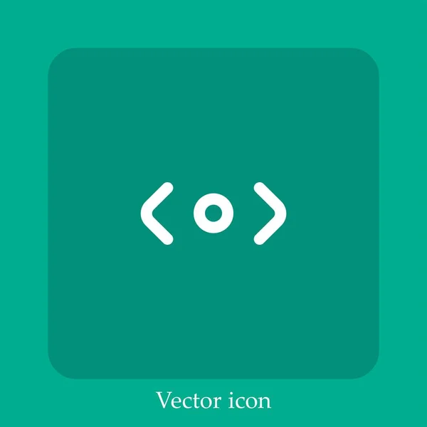 Desplazamiento Icono Vector Icon Line Lineal Con Carrera Editable — Vector de stock