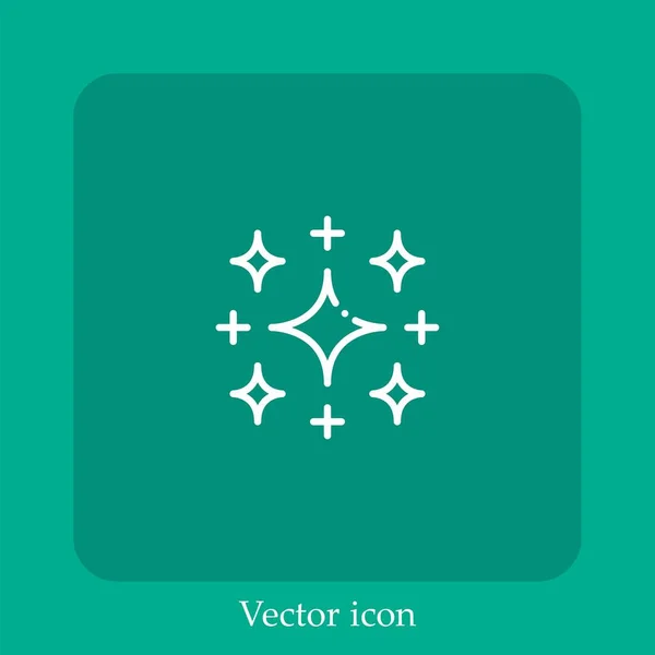 Stars Vector Icon Lineare Icon Line Mit Editierbarem Strich — Stockvektor