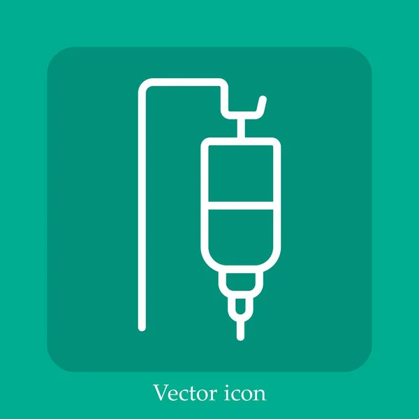 Tropft Vektor Symbol Lineare Icon Line Mit Editierbarem Strich — Stockvektor
