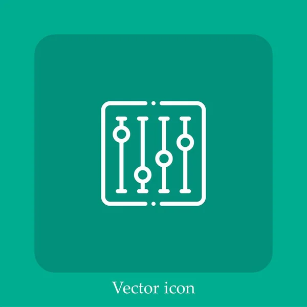 Opciones Icono Vectorial Icon Line Lineal Con Carrera Editable — Vector de stock