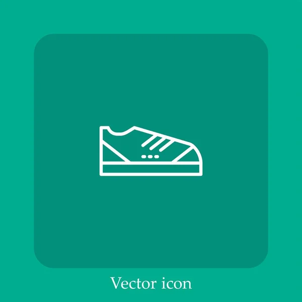 Schuh Vektor Symbol Lineare Icon Line Mit Editierbarem Strich — Stockvektor