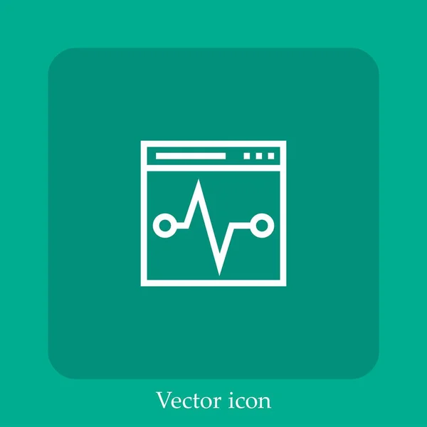 Webvektorsymbol Lineare Icon Line Mit Editierbarem Strich — Stockvektor