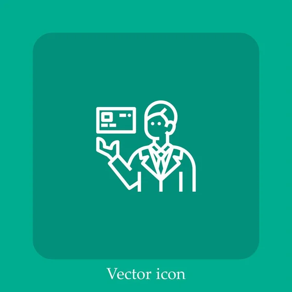Verbraucher Vektor Symbol Lineare Icon Line Mit Editierbarem Strich — Stockvektor