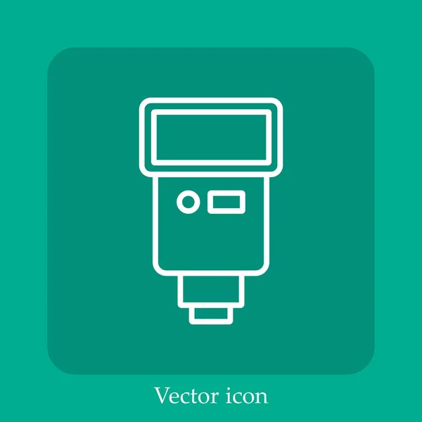 Flash Vektor Symbol Lineare Icon Line Mit Editierbarem Strich — Stockvektor
