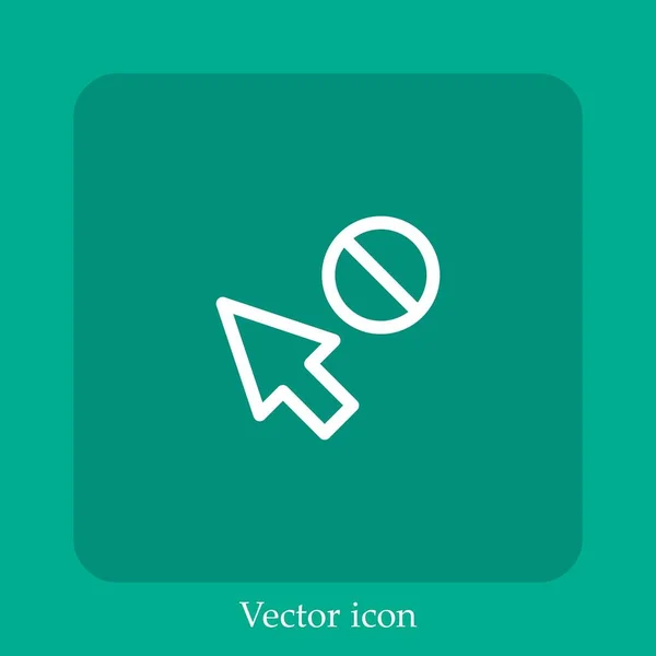 Ícone Vetorial Ponteiro Linear Icon Line Com Curso Editável — Vetor de Stock