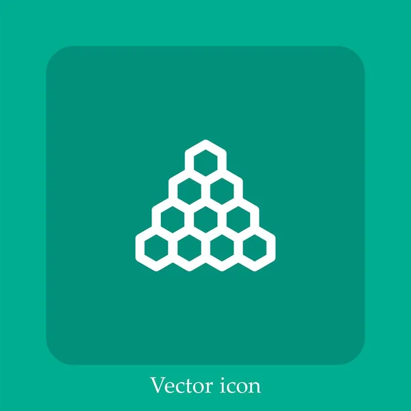 Polygone Vektorsymbol Lineare Icon Line Mit Editierbarem Strich — Stockvektor