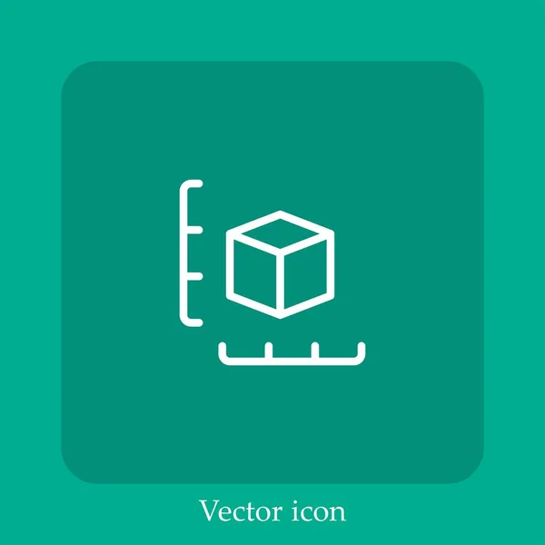 Cambiar Tamaño Del Icono Del Vector Icon Line Lineal Con — Vector de stock