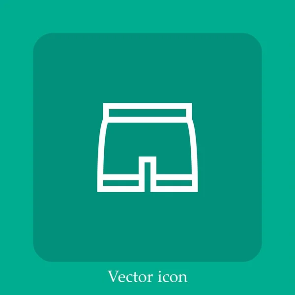 Ícone Vetorial Sportswear Linear Icon Line Com Curso Editável — Vetor de Stock