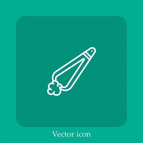 Clamp Vector Icono Lineal Icon Line Con Carrera Editable — Vector de stock