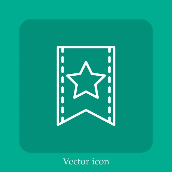 Favoriten Vektorsymbol Lineare Icon Line Mit Editierbarem Strich — Stockvektor