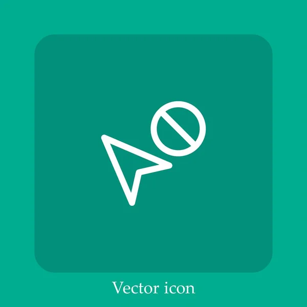 Zeiger Vektor Symbol Lineare Icon Line Mit Editierbarem Strich — Stockvektor