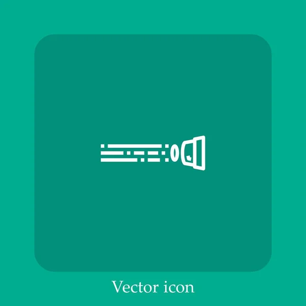 Atirar Ícone Vetor Linear Icon Line Com Curso Editável — Vetor de Stock