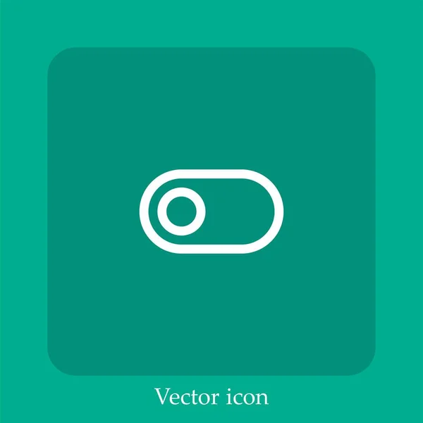 Alternar Ícone Vetor Linear Icon Line Com Curso Editável — Vetor de Stock