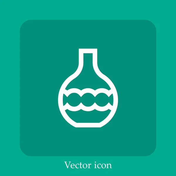 Vase Vektor Symbol Lineare Icon Line Mit Editierbarem Strich — Stockvektor