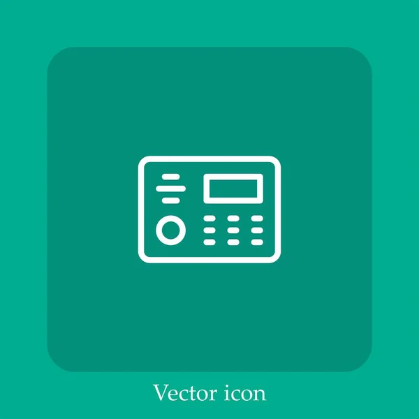 Alarmvektorsymbol Lineare Icon Line Mit Editierbarem Strich — Stockvektor