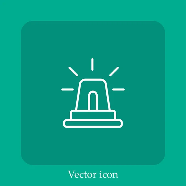 Notfall Vektor Symbol Lineare Icon Line Mit Editierbarem Strich — Stockvektor