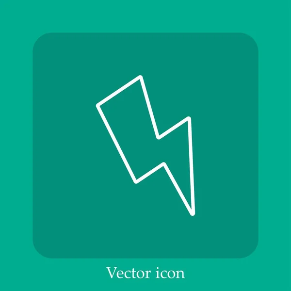 Flash Vektor Symbol Lineare Icon Line Mit Editierbarem Strich — Stockvektor