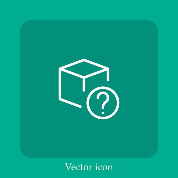 Aide Icône Vectorielle Icône Linéaire Ligne Avec Course Modifiable — Image vectorielle