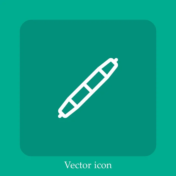 Ícone Vetor Lápis Linear Icon Line Com Curso Editável — Vetor de Stock