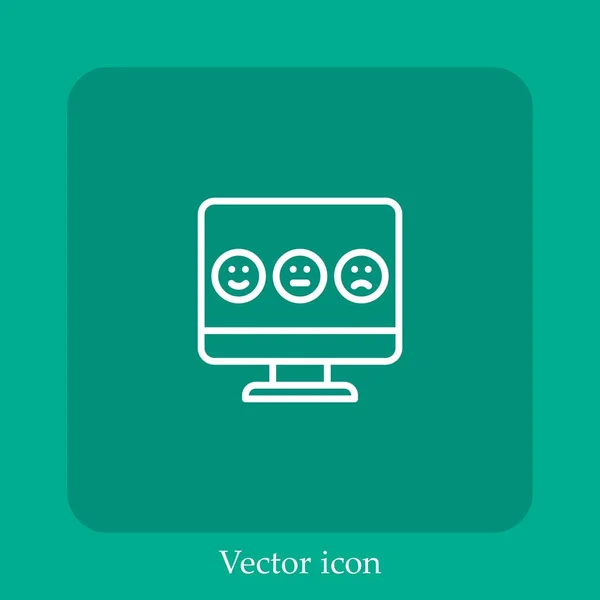 Rating Vector Icon Linear Icon Line Editable Stroke — Stock Vector