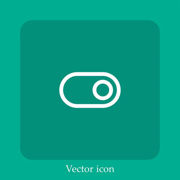 Vektorsymbol Linear Icon Line Mit Editierbarem Strich Umschalten — Stockvektor