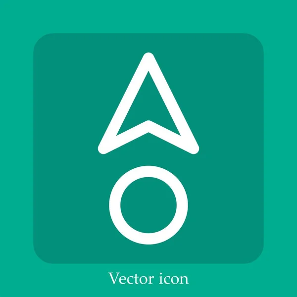 Vektorsymbol Lineare Icon Line Mit Editierbarem Strich Verschieben — Stockvektor