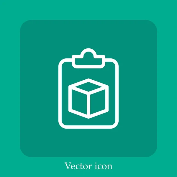 Report Vektor Icon Lineare Icon Line Mit Editierbarem Strich — Stockvektor