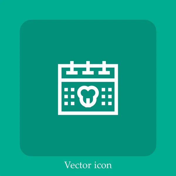 Programar Ícone Vetorial Linear Icon Line Com Curso Editável — Vetor de Stock