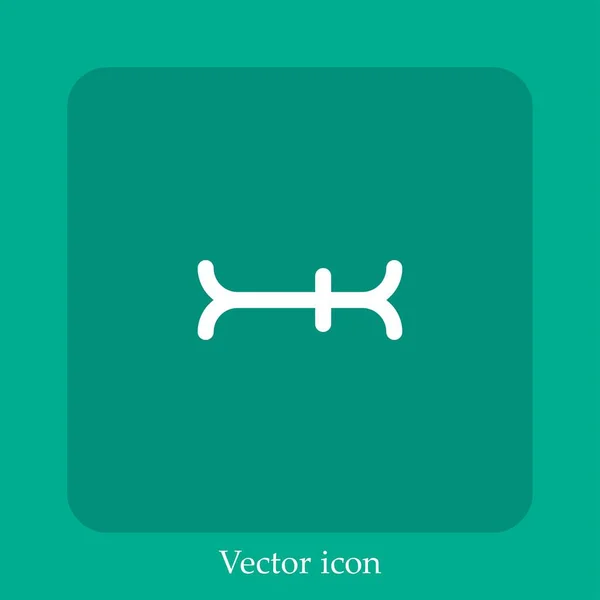 Ícone Vetor Texto Linear Icon Line Com Curso Editável — Vetor de Stock