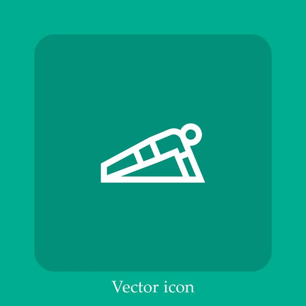 Ícone Vetor Treinamento Linear Icon Line Com Curso Editável — Vetor de Stock